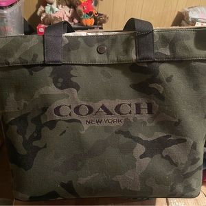 Coach camo xl tote brand new with tags